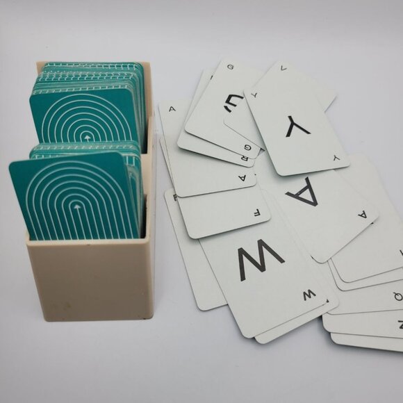 1964 Probe Game Replacement Blue Cards 96 Piece Set Plastic Holder Vintage - Picture 1 of 6